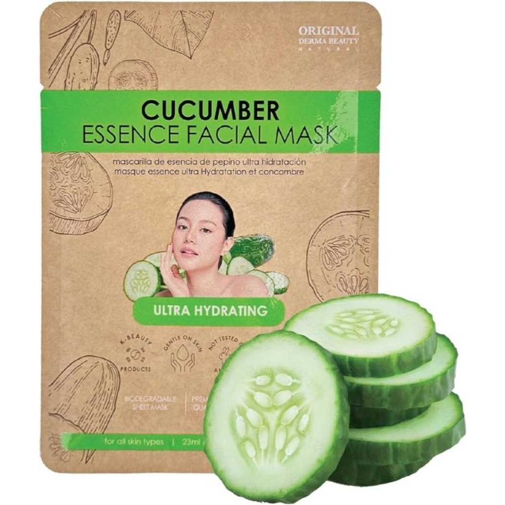 Cucumber Essence Facial Mask - Green (Ultra Hydrating)